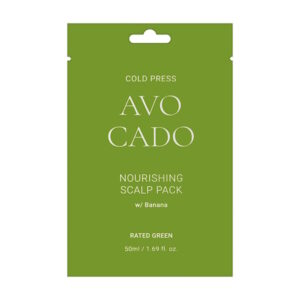 Rated Green Avocado Nourishing Scalp Pack W/ Banana – Питательная маска для кожи головы с маслом авокадо и экстрактом банана, 50 мл