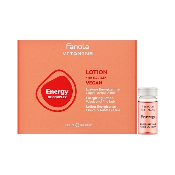 Fanola Vitamins Energy Be Complex Lotion – Набор ампул против выпадения волос, 12x10 мл