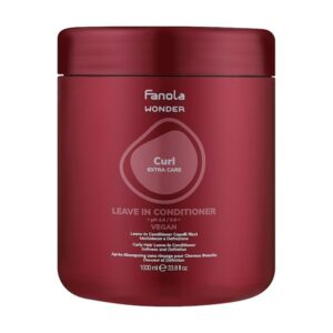 Fanola Wonder Curl Extra Care Leave-In Conditioner – Несмываемый кондиционер для мягкости и упругости локонов вьющихся волос, 1000 мл