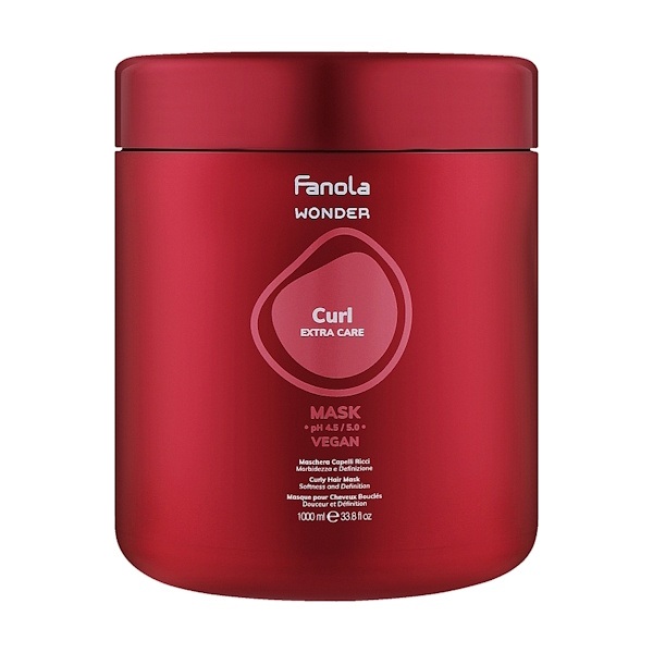 Fanola Wonder Curl Extra Care Mask – Маска для мягкости и упругости локонов вьющихся волос, 1000 мл