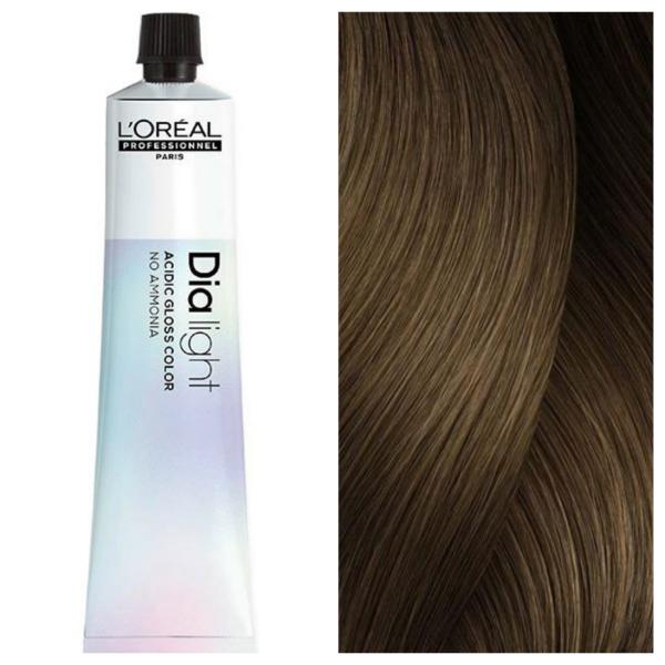 L'Oreal Professionnel Dia Light – Напівперманентна крем-фарба для волосся 7.23 Золотисто-Райдужний Блондин, 50 мл