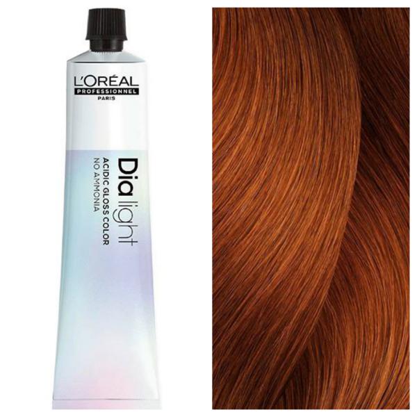 L'Oreal Professionnel Dia Light – Напівперманентна крем-фарба для волосся 7.43 Мідно-Золотистий Блондин, 50 мл