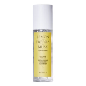 Rated Green Detangling Perfume Hair Mist Lemon-Freesia-Musk – Парфумований міст для волосся №1 з ароматом лимона, фрезії та мускусу, 80 мл