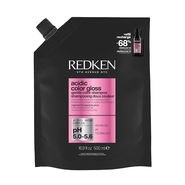 Redken Acidic Color Gloss Shampoo Refill – Шампунь для захисту кольору та сяйва фарбованого волосся, 500 мл