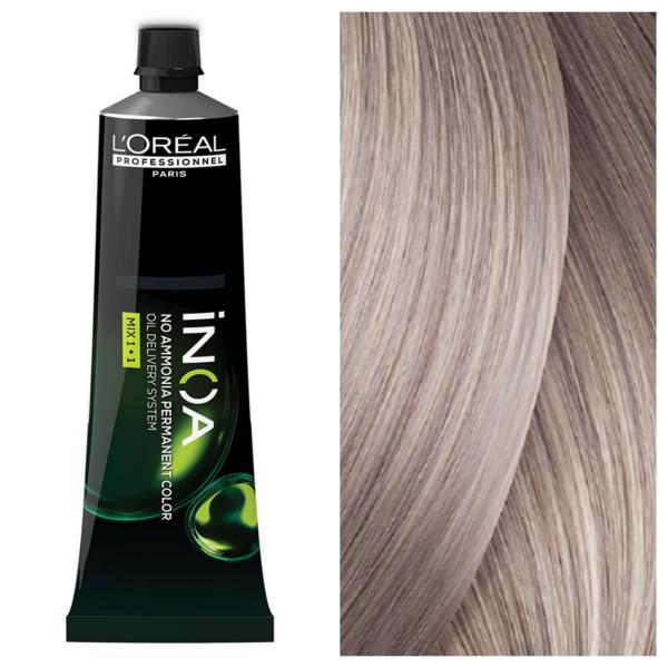 L’Oreal Professionnel INOA - Стійка крем-фарба для волосся без аміаку 10.21 Світлий Переливчастий Попелясто-Русий , 60 г