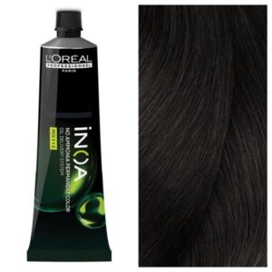 L’Oreal Professionnel INOA - Стійка крем-фарба для волосся без аміаку 4.15 Попелясто-Махагоновий Шатен, 60 г