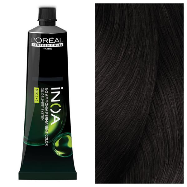 L’Oreal Professionnel INOA - Стійка крем-фарба для волосся без аміаку 4.8 Мокко Шатен, 60 г