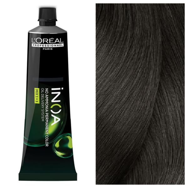 L’Oreal Professionnel INOA - Стійка крем-фарба для волосся без аміаку 5 Світло-Коричневий, 60 г