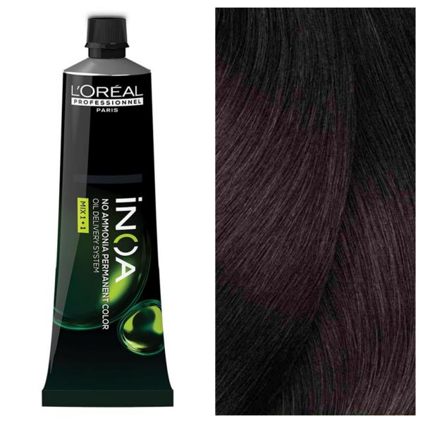 L'Oreal Professionnel INOA - Стійка крем-фарба для волосся без аміаку 5.32 Світло-Золотистий Переливчастий Шатен, 60 г