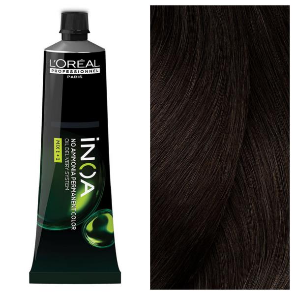 L’Oreal Professionnel INOA - Стійка крем-фарба для волосся без аміаку 5.35 Світло-Золотистий Коричнево-Червоний, 60 г