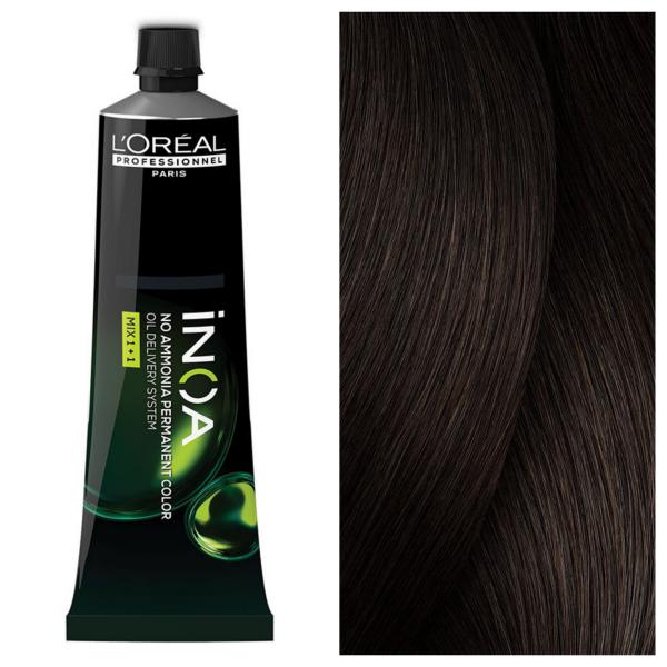 L’Oreal Professionnel INOA - Стійка крем-фарба для волосся без аміаку 5.8 Світлий Мокко-Коричневий, 60 г