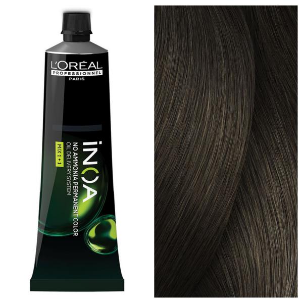 L’Oreal Professionnel INOA - Стійка крем-фарба для волосся без аміаку 6 Темно-Русий, 60 г