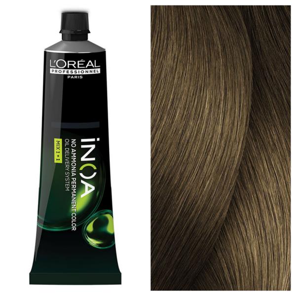 L'Oreal Professionnel INOA - Стійка крем-фарба для волосся без аміаку 7.31 Золотисто-Попелястий Блонд, 60 г
