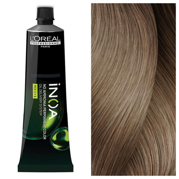 L’Oreal Professionnel INOA - Стойкая крем-краска для волос без аммиака 9.12 Очень Светлый Пепельно-Радужный Блондин, 60 г