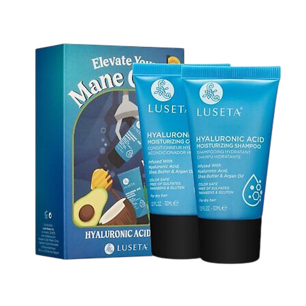 Luseta Beauty Hyaluronic Acid Travel Set Duo - Дорожній набір для інтенсивного зволоження сухого волосся, 2×30 мл