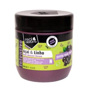 Real Natura Mask Super Hair Food Acai E Linho – Маска для восстановления волос, 500 мл