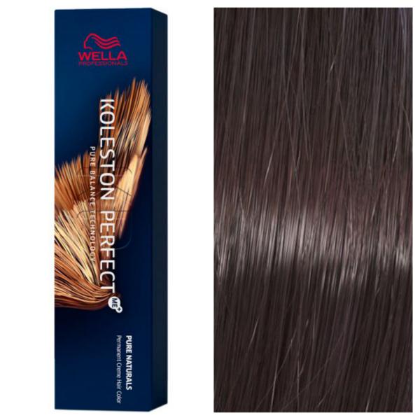 Wella Professionals Koleston Perfect ME+ - Стойкая перманентная крем-краска для волос Pure Naturals 4/07 Каштановый Средне Натурально-Коричневый, 60 мл