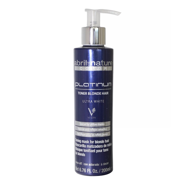 Abril et Nature Color Platinum Toner Blonde Hair - Маска для седых и обесцвеченных волос, 200 мл