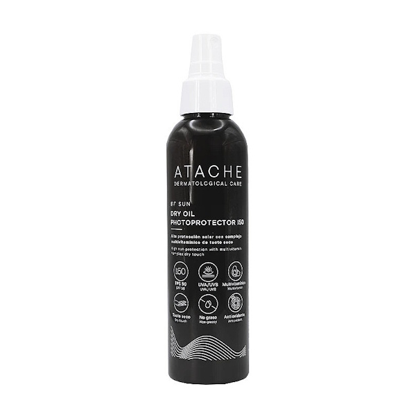 Atache Be Sun Dry Oil Photoprotector SPF 50 - Солнцезащитное сухое масло для тела с мощным антиоксидантным и восстанавливающим действием, 200 мл