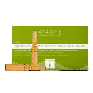 Atache C Vital Antioxidant & Glutathione Antipollution Ampoules - Антиоксидантні ампули з глутатіоном, ніацинамідом та вітаміном С, 10х2 мл
