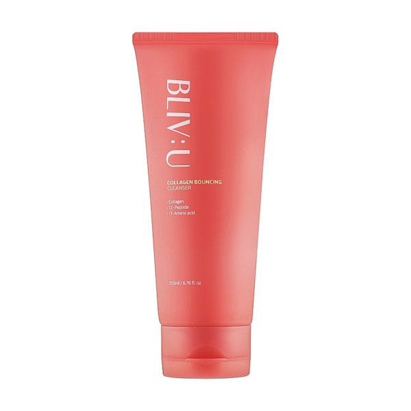 BLIV:U Collagen Bouncing Cleanser – Пінка для вмивання з колагеном, 200 мл