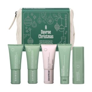 Davroe Curlicue Travel Pack - Подарочный рождественский тревел набор для вьющихся волос, 3x100 + 75 + 50 мл