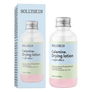 HOLLYSKIN Calamin. Drying Lotion – Локальний засіб від прищів та почервоніння з миттєвою дією за 1 ніч, 15 мл
