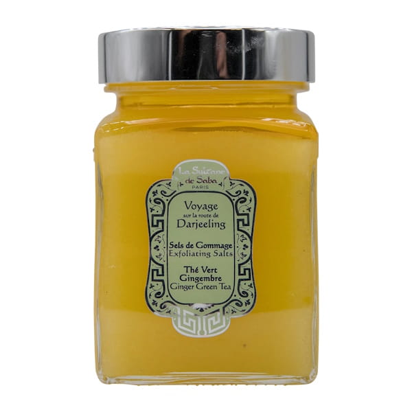 La Sultane de Saba Voyage sur la route des Darjeeling Exfoliating Salts Ginger Green Tea Fragrance – Солевой скраб для тела «Путешествие по маршруту Дарджилинга», 300 мл