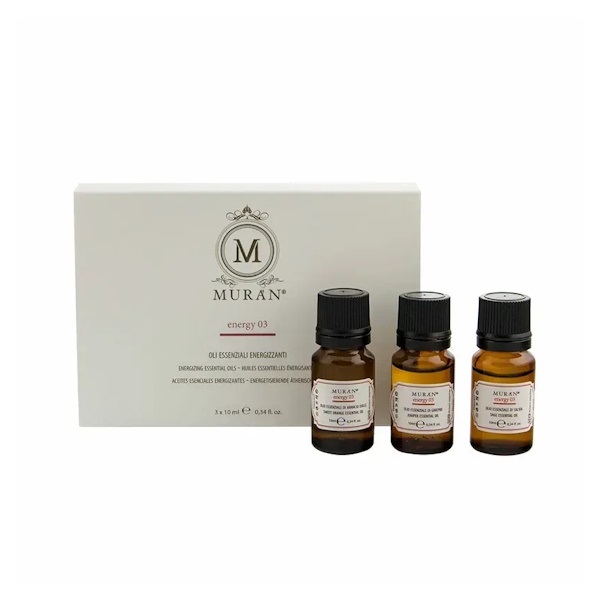 Muran Energy 03 Energizing Essential Oils – Набір енергетичних ефірних олій проти випадання волосся, 3х10 мл