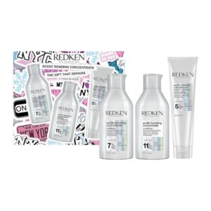 Redken Acidic Bonding Concentrate Holiday Gift Set – Подарунковий набір для догляду за пошкодженим волоссям, 2x300 та 150 мл