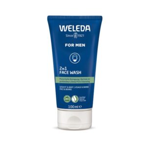 Weleda Men's 2 in 1 Face Wash – Мужской очищающий гель 2 в 1 для лица и бороды, 100 мл
