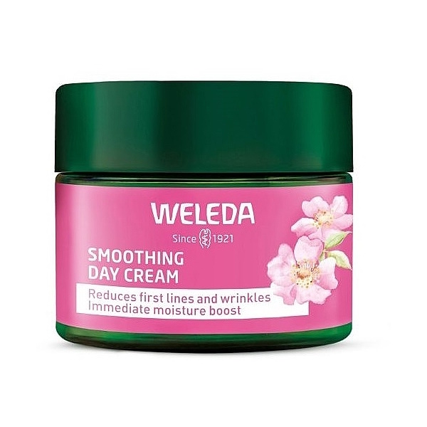 Weleda Wild Rose & White Tea Smoothing Day Cream – Розгладжуючий денний крем для обличчя з дикою трояндою та білим чаєм, 40 мл
