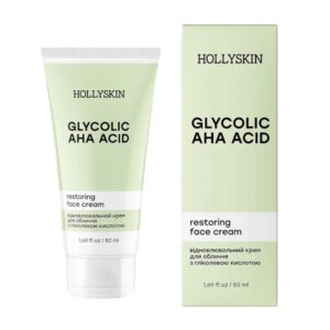 HOLLYSKIN Glycolic AHA Acid Face Cream – Восстанавливающий крем для лица с гликолевой кислотой, 50 мл