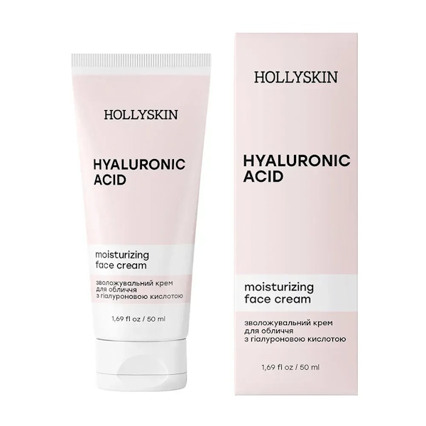HOLLYSKIN Hyaluronic Acid Face Cream – Увлажняющий крем для лица с гиалуроновой кислотой, 50 мл