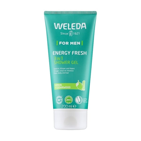 Weleda Men's Energy Fresh 3 in 1 Shower Gel – Мужской гель для душа "Энергетическая свежесть", 200 мл