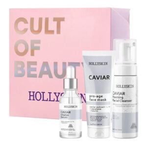 HOLLYSKIN Black Caviar Intensive Care – Набор по уходу за лицом, 150+100+30 мл