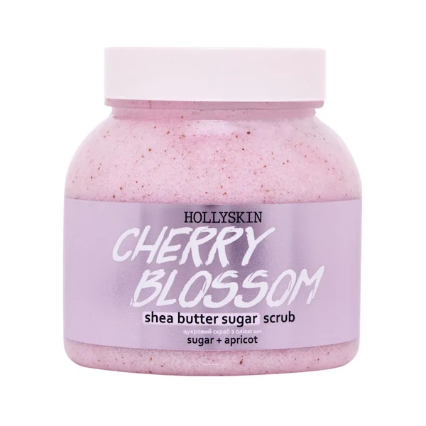 HOLLYSKIN Cherry Blossom – Сахарный скраб с маслом ши и перлитом, 300 мл