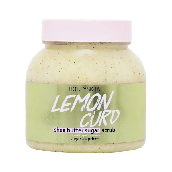 HOLLYSKIN Lemon Curd – Сахарный скраб с маслом ши и перлитом, 300 мл