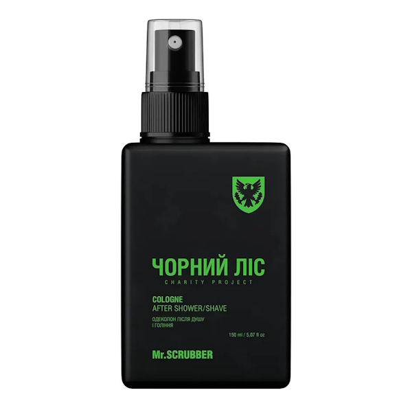 Mr.SCRUBBER Charity Project Cologne After Shower/Shave – Одеколон после душа и бритья Черный лес, 150 мл
