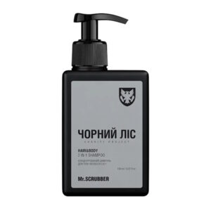 Mr.SCRUBBER Charity Project Hair&Body 2In1 Shampoo – Концентрированный шампунь для тела и волос 2 в 1 Черный лес, 150 мл
