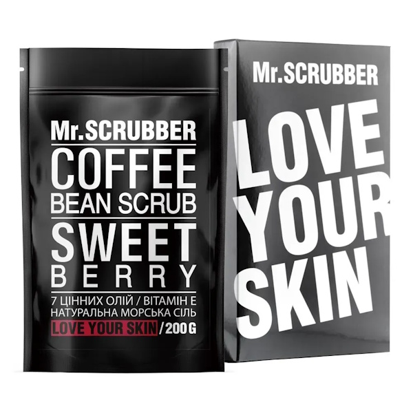 Mr.SCRUBBER Sweet Berry Scrub – Кофейный скраб для тела, 200 гр