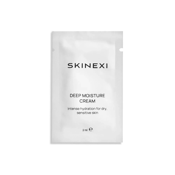 Skinexi Deep Moisture Cream - Глибоко зволожуючий крем для відновлення шкіри після використання лосьйону, 2 мл