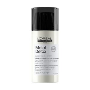 L'Oreal Professional Metal Detox Professional High Protection Cream – Професійний крем-догляд для зменшення ламкості всіх типів волосся та небажаної зміни кольору, 100 мл