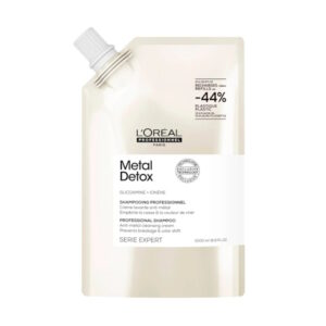 L'Oreal Professional Metal Detox Shampoo Refill – Професійний очищаючий шампунь для зменшення ламкості та небажаної зміни кольору, 1000 мл