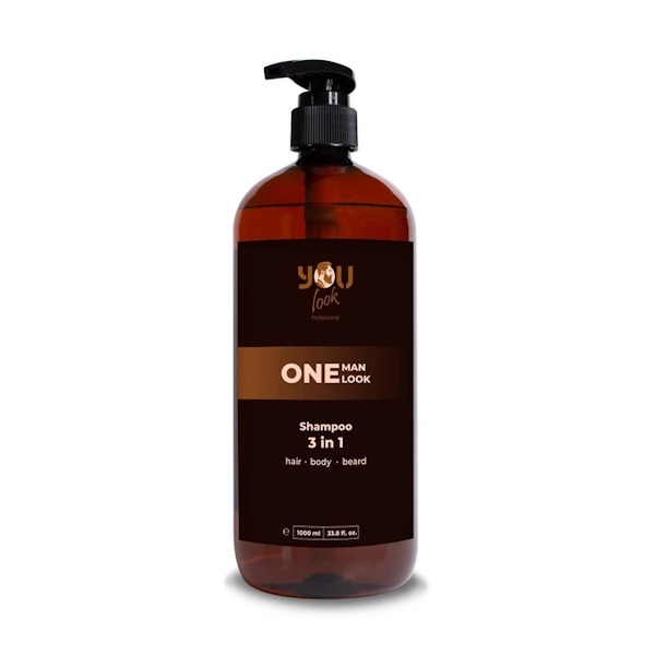 You Look Professional ONE Man Look 3in1 Shampoo –  Шампунь 3 в 1 для волос, тела и бороды, 1000 мл