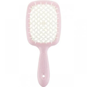 Janeke Superbrush Small Pink with White - Гребінець для волосся, рожевий з білим