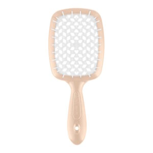 Janeke Superbrush Small Powder with White - Гребінець для волосся, пудровий з білим