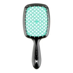 Janeke Superbrush Standart Black with Turquoise - Гребінець для волосся, чорний з бірюзовим
