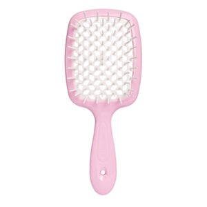 Janeke Superbrush Standart Pink and White - Гребінець для волосся, рожевий з білим