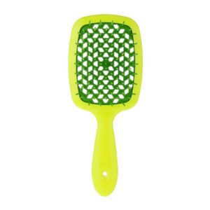 Janeke Superbrush Standart Yellow with Green - Гребінець для волосся, жовтий із зеленим